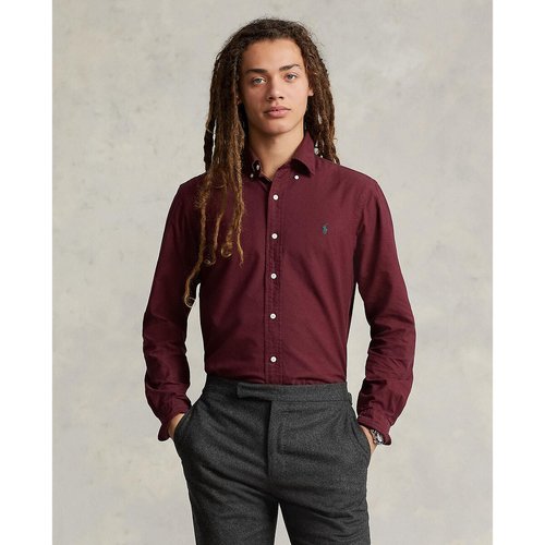 Ralph lauren burgundy oxford shirt deals