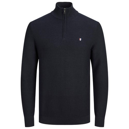 Pull col montant zippe bleu marine Jack Jones La Redoute