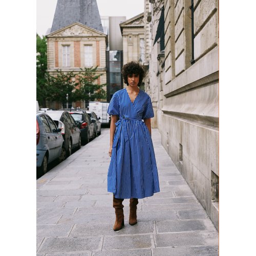 Robe longue anastazia bleu electrique Frnch La Redoute