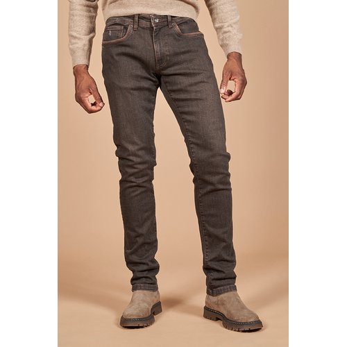 Jean regular tapered deux tons marron Mcs La Redoute