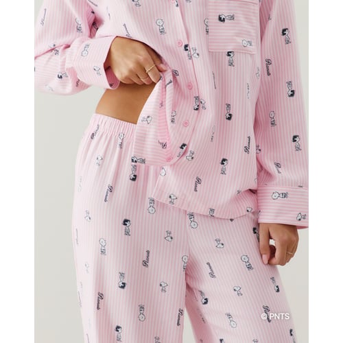 Pantalon De Pyjama Undiz Rose Avec Smiley - Taille L Femme - 100% Coton - Neuf Avec étiquettes