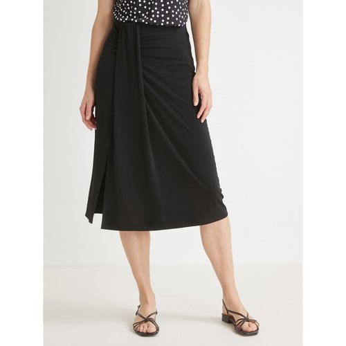 Jupe effet drape en maille