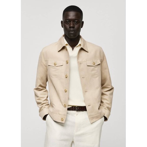Blouson imitation daim poches beige Mango Man La Redoute
