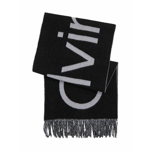 Wool signature scarf dark grey Calvin Klein La Redoute