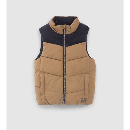 Reversible padded gilet camel Ikks Junior La Redoute
