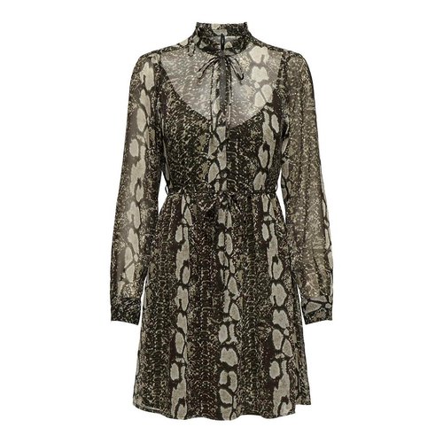 Robe imprimee col a nouer imprime serpent Only La Redoute