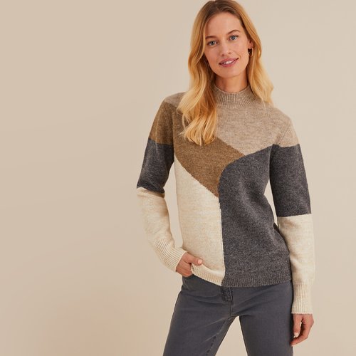 Chunky mock neck sweater clearance