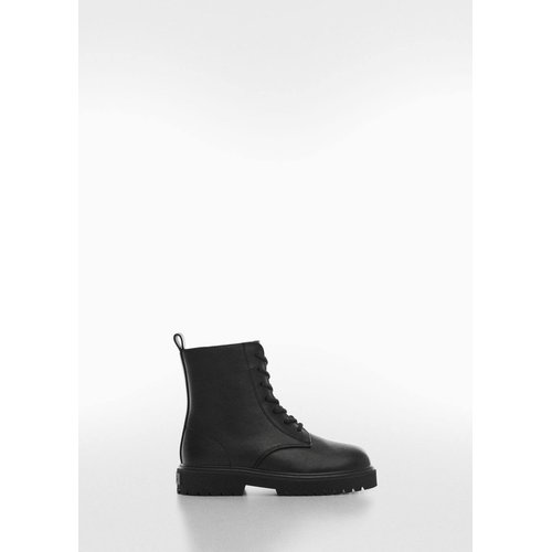 Bottes cuir lacets noir Mango Kids La Redoute