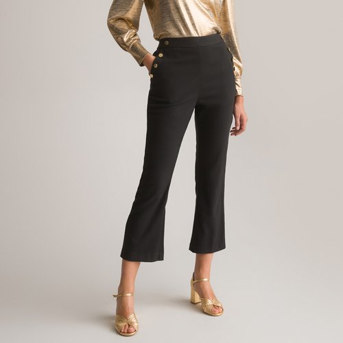 Recycled cropped flared trousers length 25.5