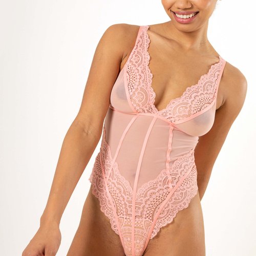 Coral lace bodysuit best sale