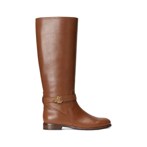Bottes plates en cuir