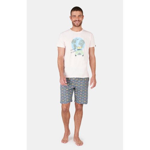 Pyjashort en coton imprime 2cv multicolore Arthur La Redoute