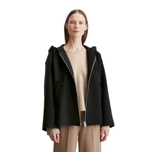 Veste cape relaxed en laine melangee noir Marc O polo La Redoute