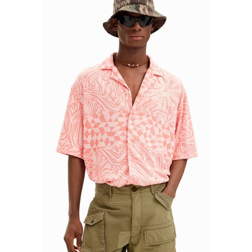 Chemise en tricot bicolore arty. rouge Desigual La Redoute