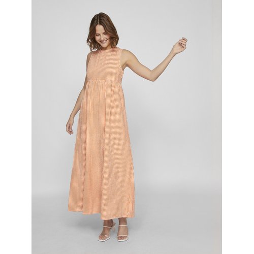 Robe mi longue n ud sans manche orange sun orange Vila La Redoute