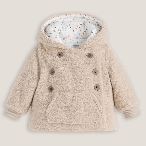 Abrigo calido de sherpa con capucha beige La Redoute Collections La Redoute