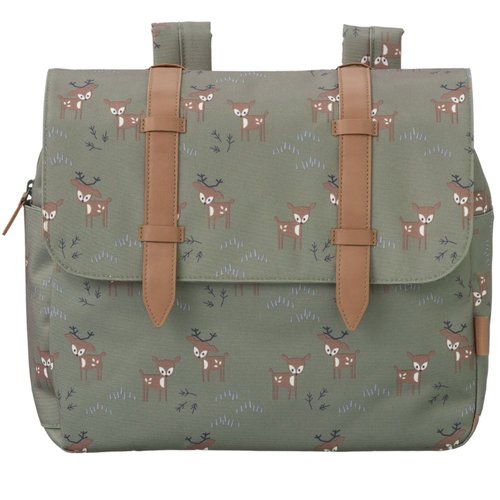 Cartable a4 maternelle faon olive marron blanc Fresk La Redoute