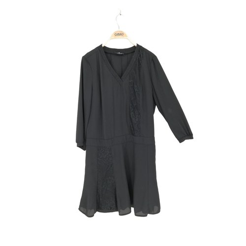 Robe mi longue tres bon etat noir One Step La Redoute