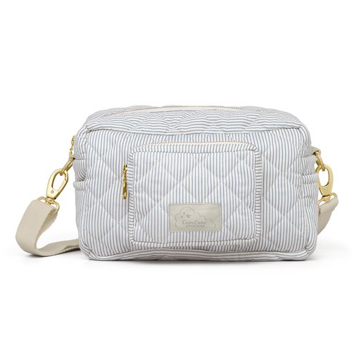 Sac a langer petite taille blanc raye bleu Cam Cam La Redoute