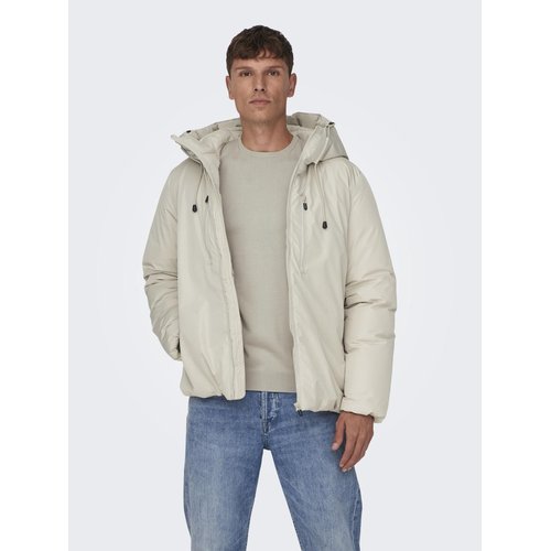Doudoune vestes capuche avec cordon de serrage silver lining Only Sons La Redoute