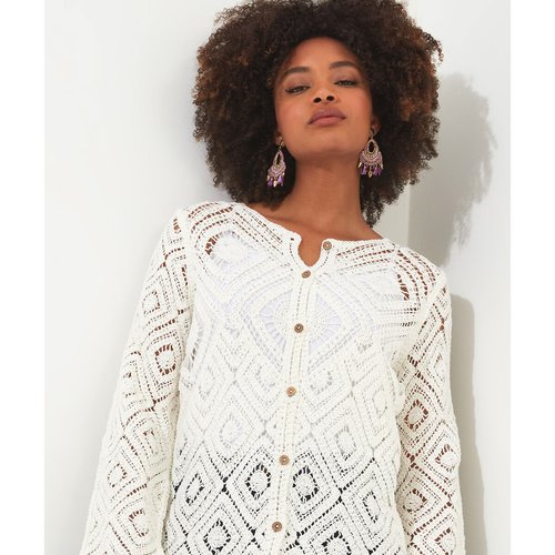Marrakesh cotton crochet cardigan ecru Joe Browns La Redoute