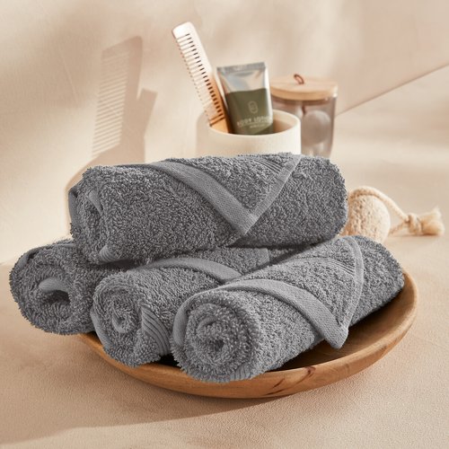 Set of 4 zavara 100 cotton terry supersoft xl facecloths La Redoute Interieurs La Redoute