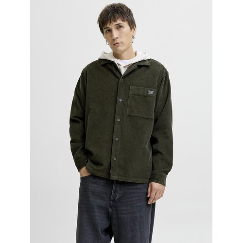 COZYPOIN Camicia Uomo In Velluto A Coste – Giacca Lavoro Casual Con Tasche, Maniche Lunghe, Shacket Autunnale