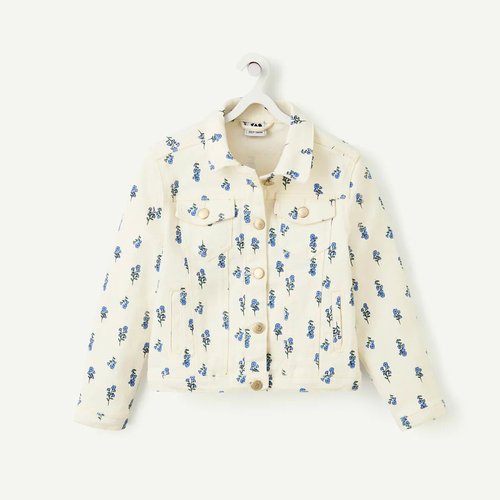 Veste en jean imprime fleurs imprime Tape A L oeil La Redoute