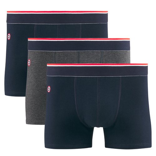 Lot de 3 boxers marius Le Slip Francais marine gris anthracite marine La Redoute