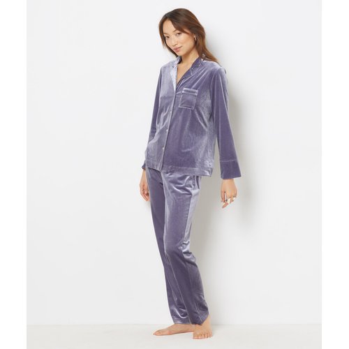 Pantalon de pyjama en velours bellah bleu nuit Etam La Redoute