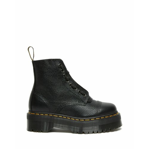 Sinclair bottines met plateauzolen, milled nappa-leer zwart Dr