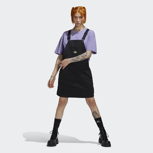 Robe salopette courte a bretelles Adidas Originals noir La Redoute