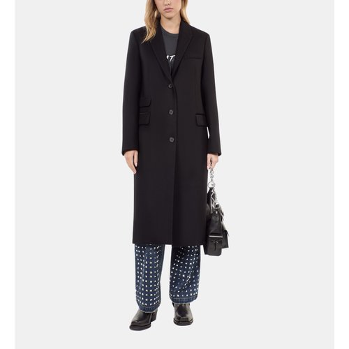Manteau long en laine melangee