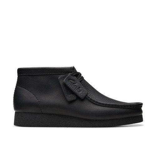 Wallabee leather shoes, black, Clarks | La Redoute