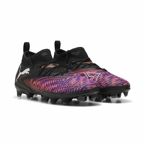 Kids future 8 match fg/ag football boots, black/orange/purple
