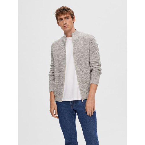 Cardigan a fermeture eclair marshmallow Selected Homme La Redoute