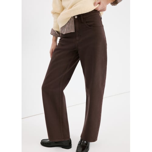 Jean Mango Taille 38 – Toile Enduite Marron – Occasion Très Bon état