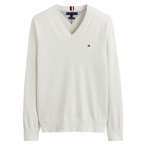 Casual Estivo Uomo Solido Colore Largo Scollo A V Manica Lunga Pullover Maglia - 7