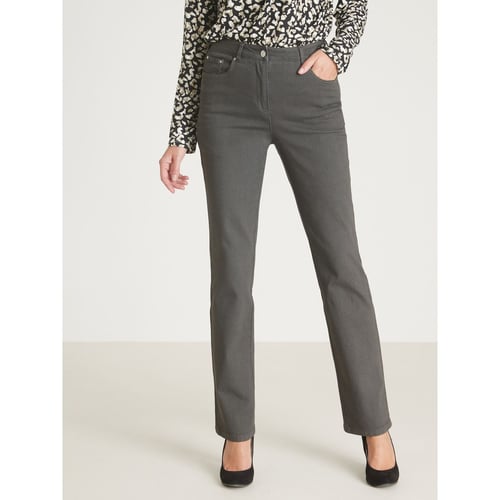 Pantalon Court (7/8) En Jean Gris Foncé Daxon Taille 46 Pour Femme - Occasion Très Bon état