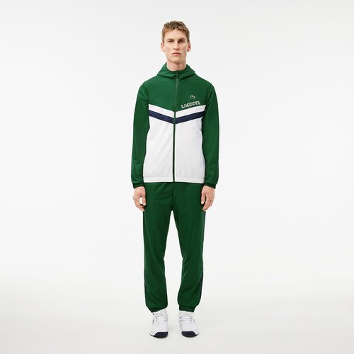 Ensemble survetement tennis taffetas diamante vert Lacoste La Redoute