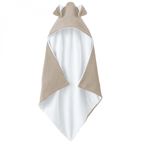 Cape sortie de bain interieur 100 coton 75 x 75 cm Lapin