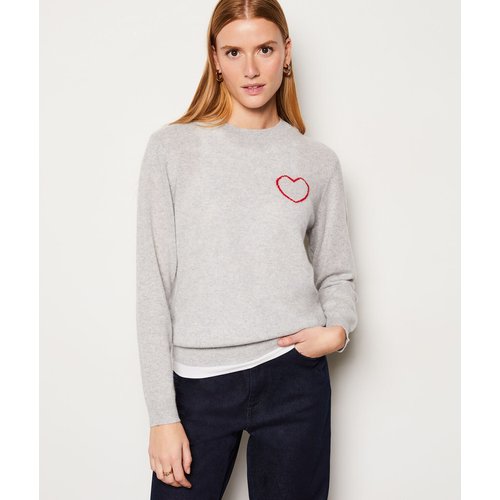 Pull col rond cachemire detail c ur FRANCE