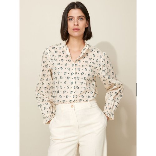Chemise col volante imprime molly vert Cyrillus La Redoute