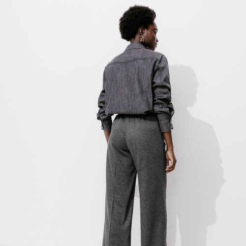 Pantalon large a carreaux imprime multicolore Promod La Redoute
