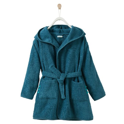 Peignoir enfant dinosaure oeko tex bleu Vertbaudet La Redoute