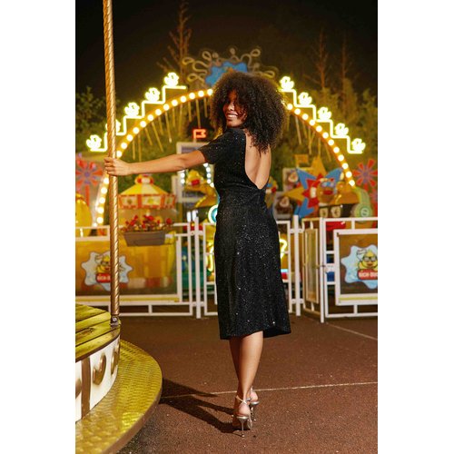 Robe longueur midi droite uni rinesa 00 noir La Petite Etoile La Redoute