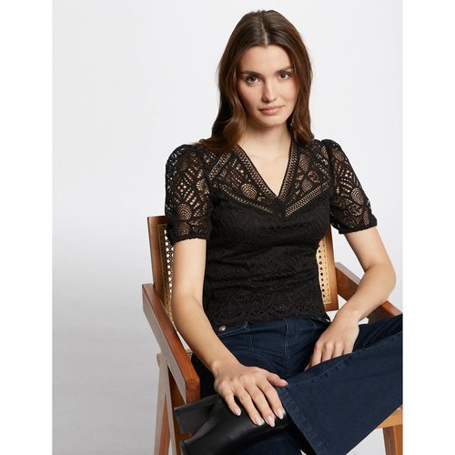 Camiseta de encaje negro Morgan La Redoute