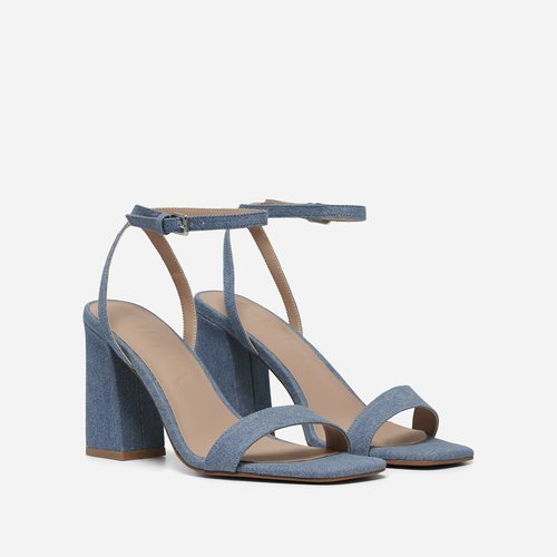 Alyx heeled sandals denim blue Only Shoes La Redoute