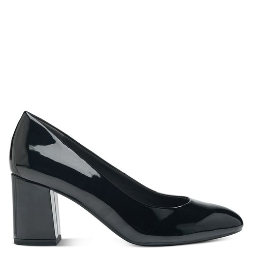 Escarpin talon bloc noir laque Tamaris La Redoute
