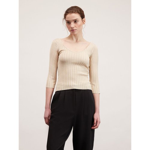 Pull a cotes fil textile avec encolure large Motivi La Redoute